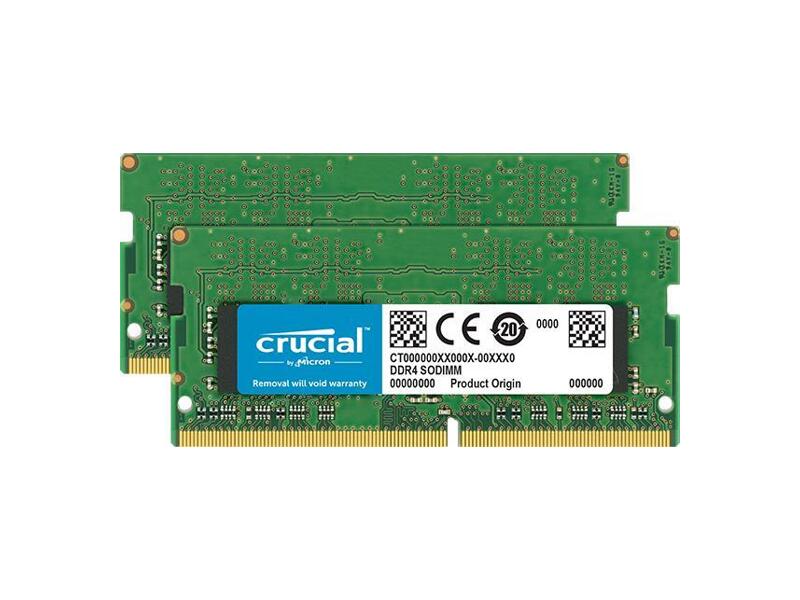 CT2K8G4SFS8266  Crucial SODIMM DDR4 16GB Kit (2 x8GB) 2666MHz (PC4-21300) CL19 SRx8 Unbuffered NON-ECC для ноутбука