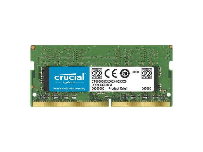 CT32G4SFD8266  Crucial SODIMM DDR4 32GB 2666MHz (PC4-21300) CL19 DR x8 Unbuffered 260pin