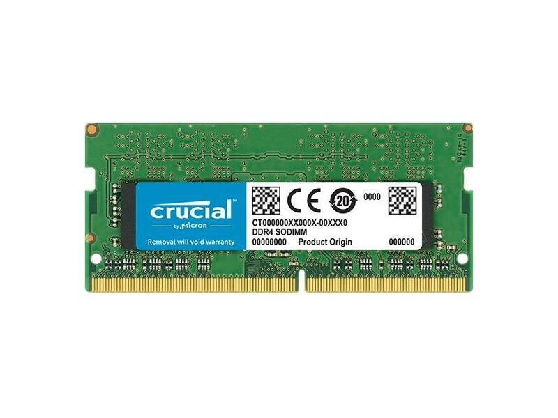 CT8G4SFS8266  Crucial SODIMM DDR4 8GB 2666MHz (PC4-21300) CL19 SR x8 Unbuffered 260pin Single Rank