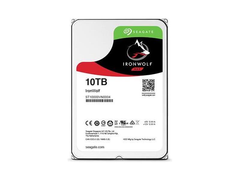 ST10000VN0004  HDD Seagate Ironwolf NAS ST10000VN0004 (3.5'', 10TB, 256Mb, 7200rpm, SATA6G) 1