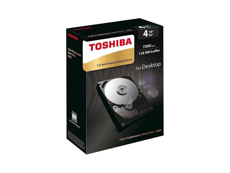 HDWE140EZSTA  HDD Desktop Toshiba HDWE140EZSTA X300 (3.5'', 4TB, 128Mb, 72000rpm, SATA6G) 1