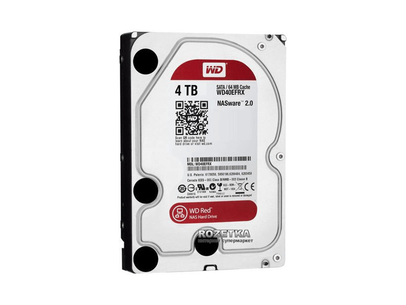 WD40EFRX  HDD WD RED NAS WD40EFRX (3.5'', 4TB, 64Mb, 5400rpm, SATA6G)