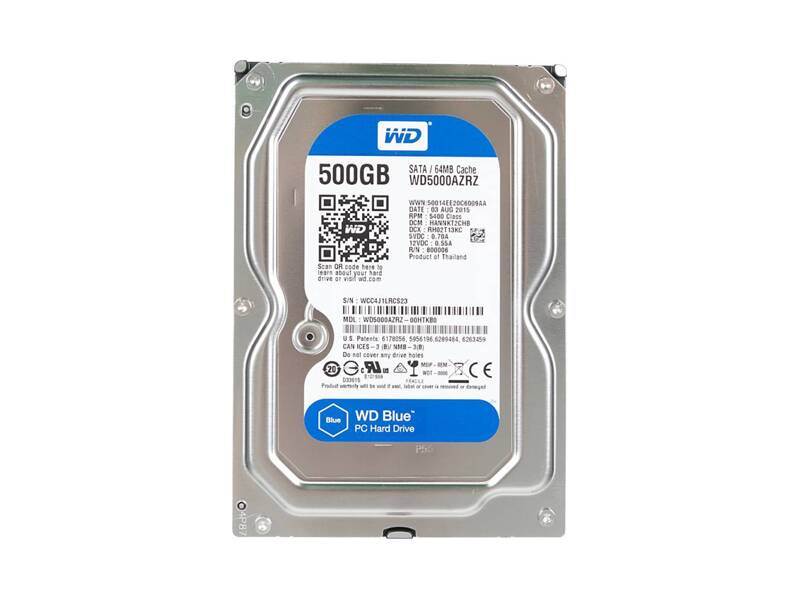 WD5000AZRZ  HDD Desktop WD BLUE WD5000AZRZ (3.5'', 500GB, 64Mb, 5400rpm, SATA6G) 3