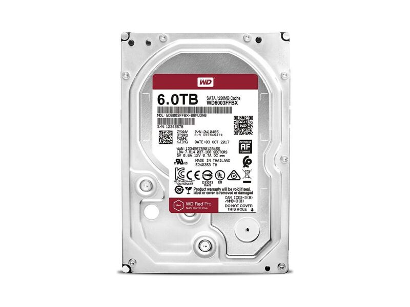 WD6003FFBX  HDD WD RED PRO NAS WD6003FFBX (3.5'', 6TB, 128Mb, 7200rpm, SATA6G)