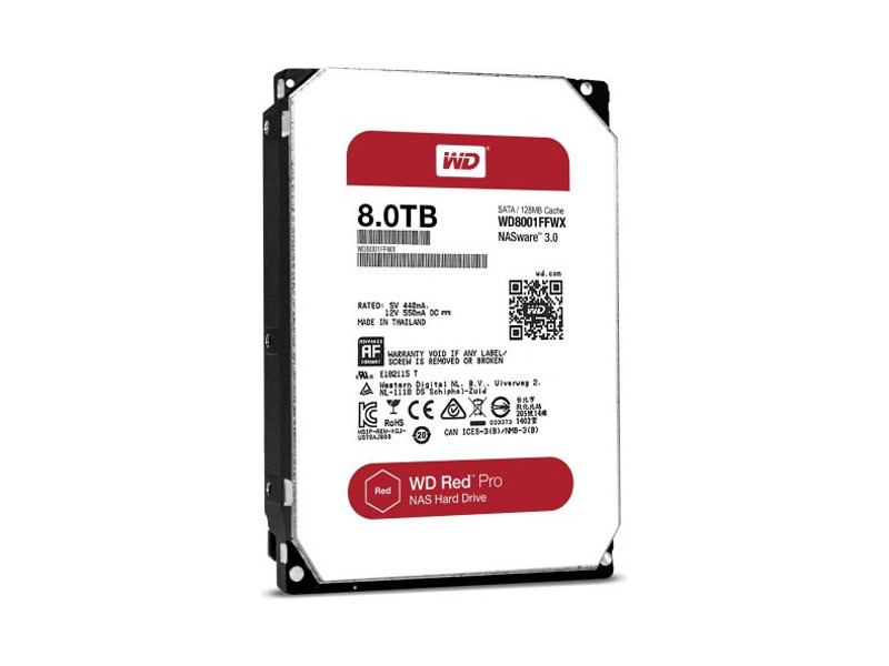 WD8001FFWX  HDD WD RED PRO NAS WD8001FFWX (3.5'', 8TB, 128Mb, 7200rpm, SATA6G)