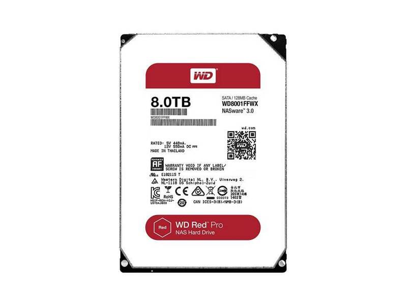 WD8001FFWX  HDD WD RED PRO NAS WD8001FFWX (3.5'', 8TB, 128Mb, 7200rpm, SATA6G) 2