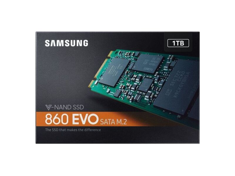 MZ-N6E1T0BW  Samsung SSD M.2, 1TB, 860 EVO, V-NAND 3bit MLC, MJX, SATA 6Gb/ s, R550/ W520Mb/ s 2