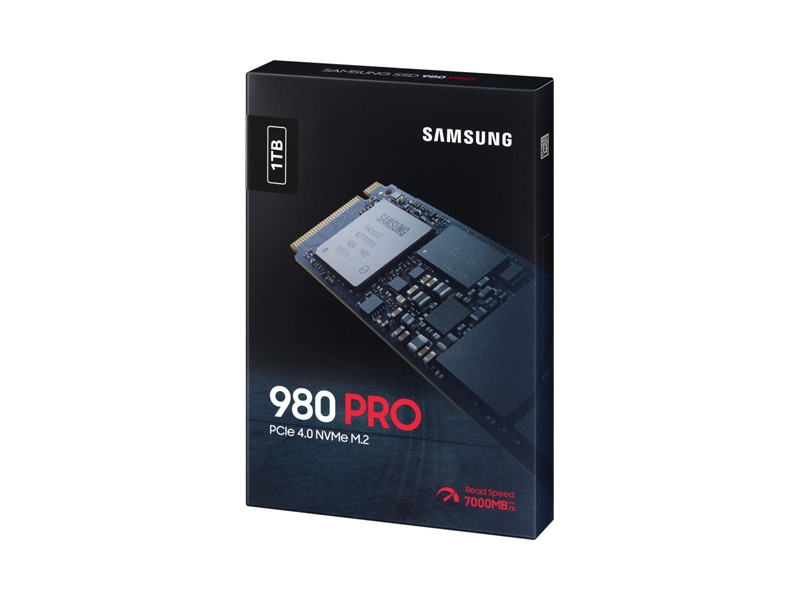 MZ-V8P1T0BW  Samsung SSD M.2 (2280), 1TB, 980 PRO, V-NAND 3-bit MLC, Elpis, PCIe Gen 4.0 x4, NVMe 1.3c, R7000/ W5000, IOPs 1 000 000/ 1 000 000 4
