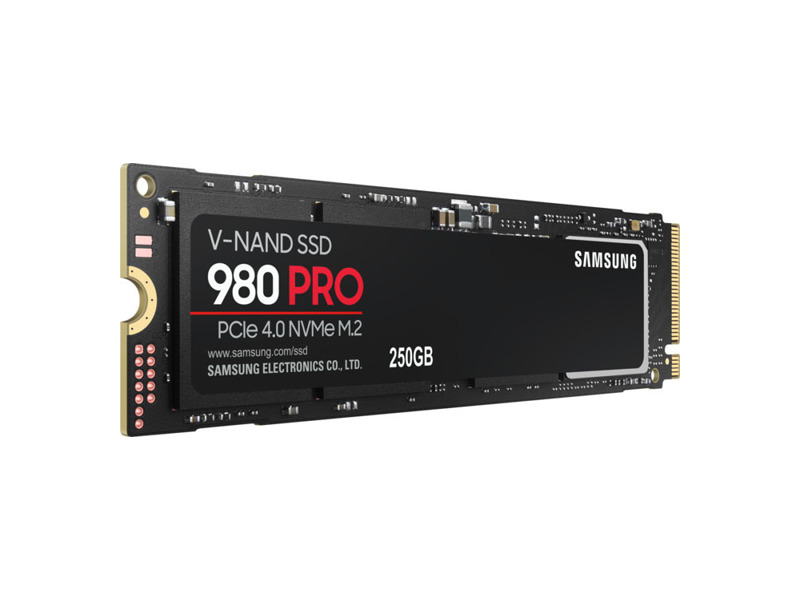 MZ-V8P250BW  Samsung SSD M.2 (2280), 250GB, 980 PRO, V-NAND 3-bit MLC, Elpis, PCIe Gen 4.0 x4, NVMe 1.3c, R6400/ W2700, IOPs 500 000/ 600 000