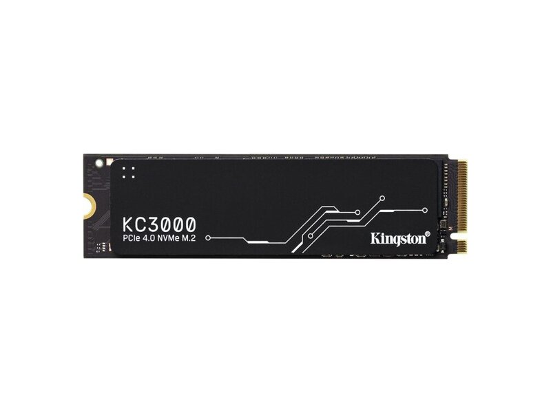 SKC3000S/1024G  Kingston SSD KC3000 1024GB, M.2 22x80mm, NVMe, PCIe 4.0 x4, 3D TLC, R/ W 7000/ 6000MB/ s, IOPs 900 000/ 1 000 000, TBW 800, DWPD 0.71, with Heat Spreader (5 лет)