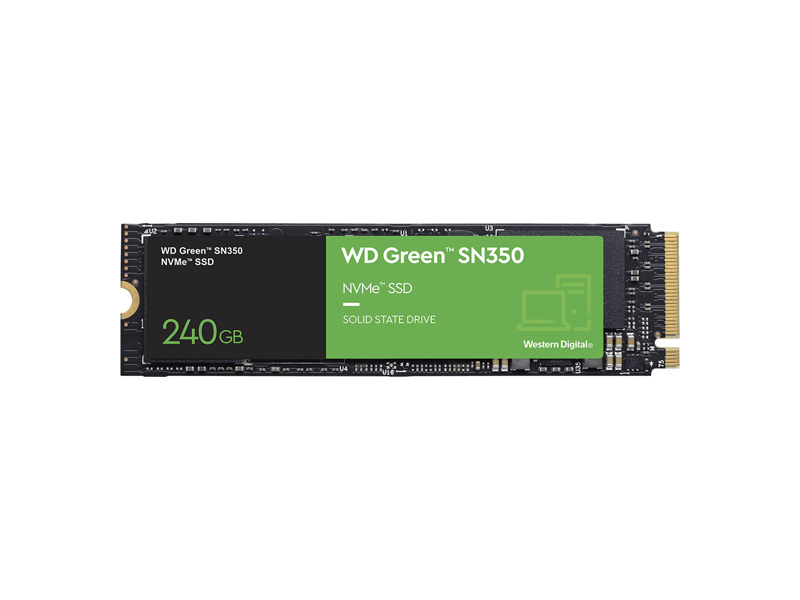 WDS240G2G0C  WD SSD Green SN350 WDS240G2G0C 240Gb M.2 2280 PCIe x4 TLC
 x4 TLC