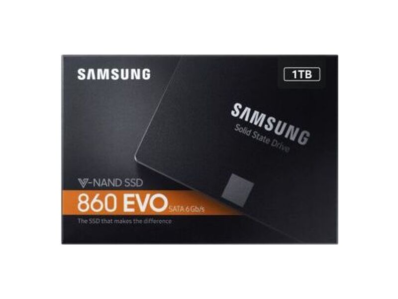 MZ-76E1T0BW  Samsung SSD 1TB, 2.5'', 860 EVO, V-NAND 3bit MLC, MJX, SATA 6Gb/ s, R550/ W520Mb/ s 4