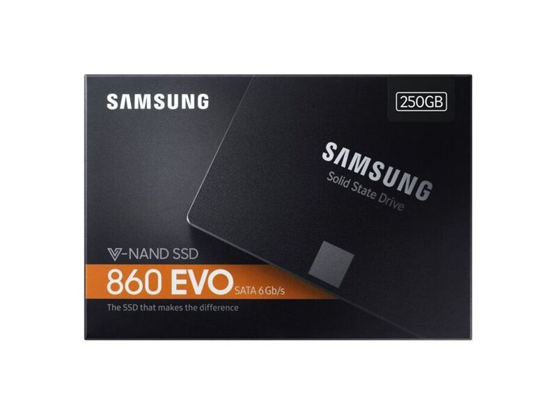 MZ-76E250BW  Samsung SSD 250GB, 2.5'', 860 EVO, V-NAND 3bit MLC, MJX, SATA 6Gb/ s, R550/ W520Mb/ s 4