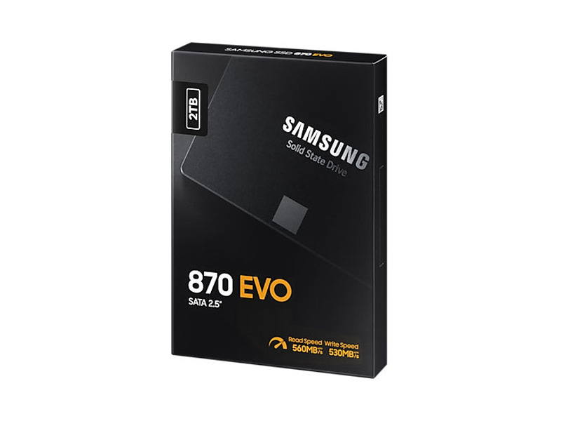MZ-77E2T0BW  Samsung SSD 2TB, 2.5'', 870 EVO, V-NAND 3-bit MLC, MGX, SATA 6Gb/ s, R560/ W530, IOPs 98000/ 88000 1