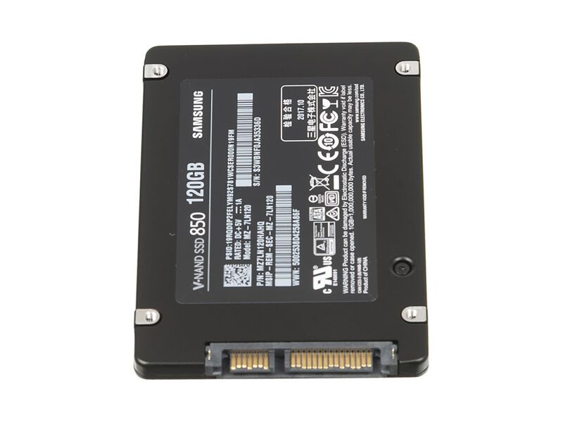 MZ-7LN120BW  Samsung SSD 120GB, 2.5'', 850 EVO, V-NAND 3bit MLC, MGX, SATA 6Gb/ s, R540/ W520Mb/ s