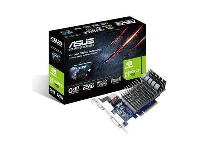 90YV0940-M0NA00  ASUS PCI-E 710-2-SL nVidia GeForce GT 710 2048Mb 64bit DDR3 954/ 1800 DVIx1/ HDMIx1/ CRTx1/ HDCP Ret