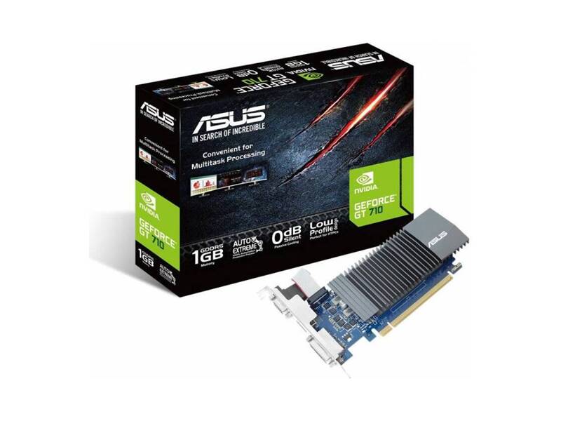 90YV0AL0-M0NA00  ASUS PCI-E GT710-SL-1GD5 nVidia GeForce GT 710 1024Mb 64bit GDDR5 954/ 5012 DVIx1/ HDMIx1/ CRTx1/ HDCP Ret low profile 1