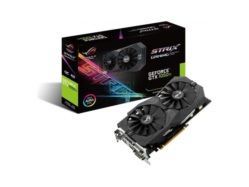 90YV0A31-M0NA00  ASUS PCI-E STRIX-GTX1050TI-4G-GAMING nVidia GeForce GTX 1050TI 4096Mb 128bit GDDR5 1290/ 7008 DVIx2/ HDMIx1/ DPx1/ HDCP Ret 1