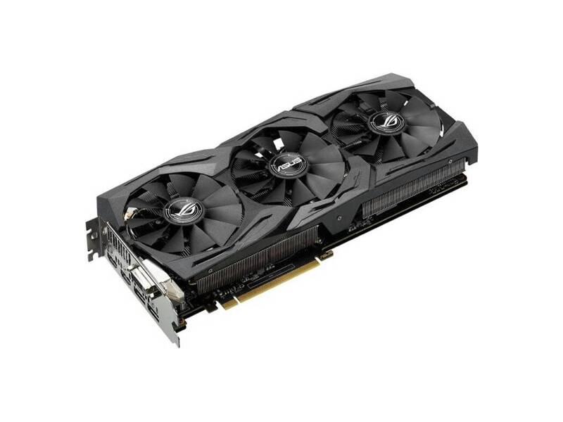 STRIX-GTX1070-O8G-GAMING  ASUS PCI-E STRIX-GTX1070-O8G-GAMING nVidia GeForce GTX 1070 8192Mb 256bit GDDR5 1657/ 8000 DVIx1/ HDMIx2/ DPx2/ HDCP Ret 3