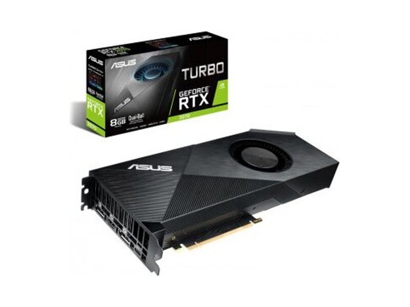 TURBO-RTX2070-8G  ASUS PCI-E TURBO-RTX2070-8G nVidia GeForce RTX 2070 8192Mb 256bit GDDR6 1410/ 8008/ HDMIx1/ DPx2/ Type-Cx1/ HDCP Ret 4