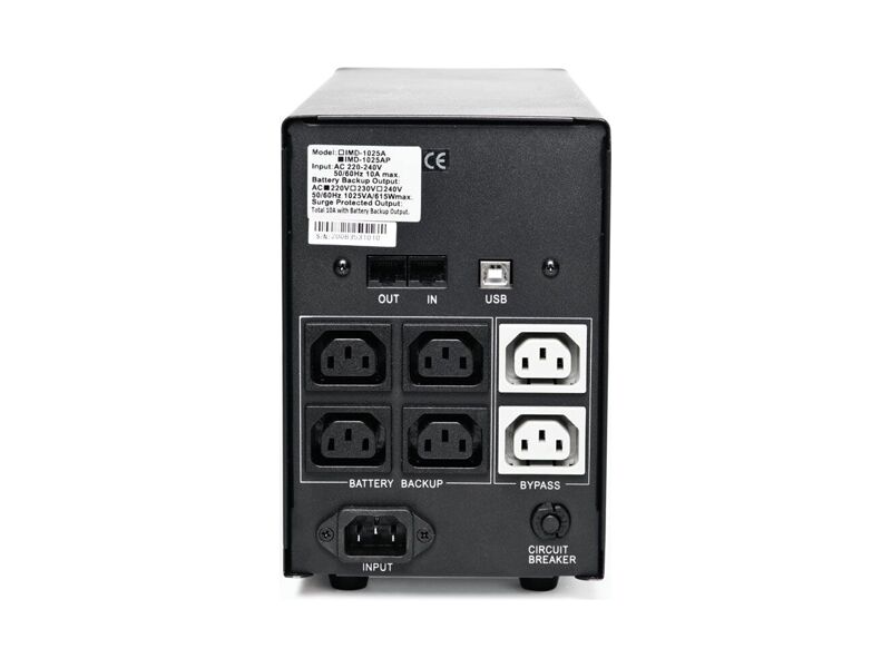 IMD-1200AP  ИБП Powercom Back-UPS IMPERIAL, Line-Interactive, 1200VA / 720W, Tower, IEC, LCD, USB 2