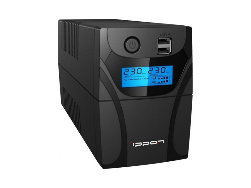 1030300  ИБП Ippon Back Power Pro II 600 360Вт 600ВА черный