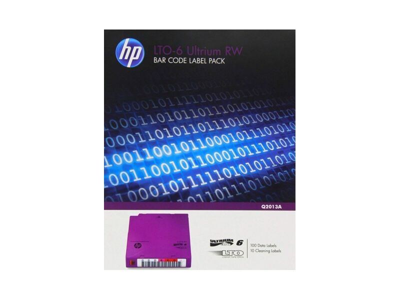 Q2013A  Наклейка HPE LTO-6 Ultrium RW Bar Code Pack 1