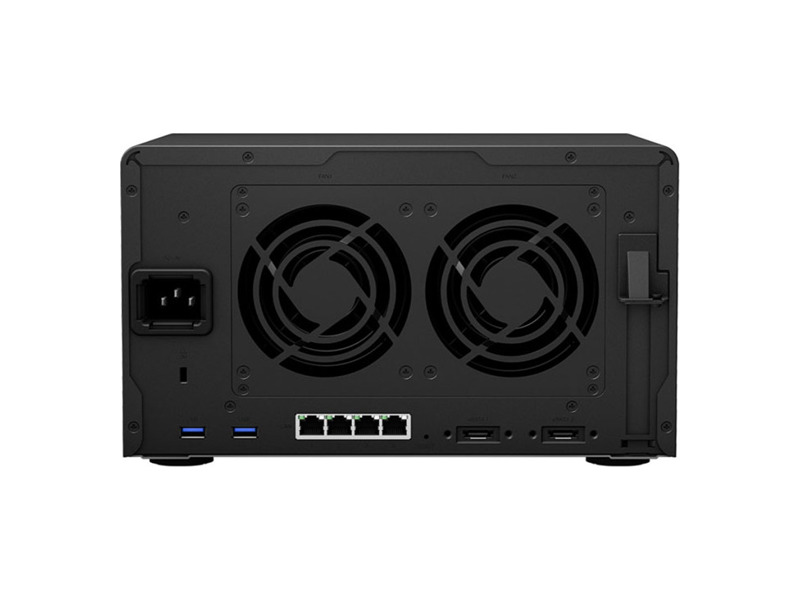 DS1621+  Synology DS1621+ QC2, 2GhzCPU/ 4GbDDR4(upto32)/ RAID0, 1, 10, 5, 6/ upto 6hot plug HDD SATA(3, 5'' or 2, 5'')(upto16 with 2xDX517)+2 M.2 slots 2280/ 3xUSB3.2/ 4GigE(+1Expslot)/ iSCSI/ 2xIPcam(upto40)/ 1xPS/ 3YW 1