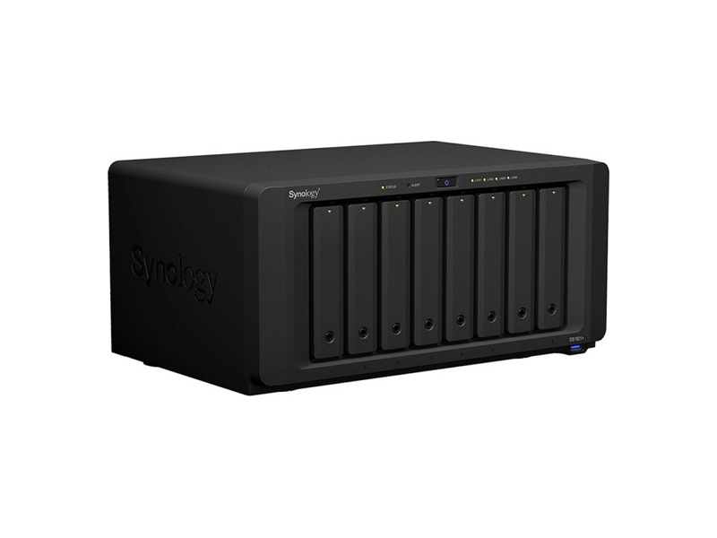 DS1821+  Synology DS1821+ QC2, 2GhzCPU/ 4GbDDR4(upto32)/ RAID0, 1, 10, 5, 6/ upto 8hot plug HDD SATA(3, 5'' or 2, 5'')(upto18 with 2xDX517)+ 2 M2 slots/ 4xUSB3.2/ 2eSATA/ 4GigE(+1Expslot)/ iSCSI/ 2xIPcam(upto40)/ 1xPS/ 3YW repl DS1819+ 1