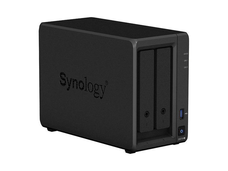 DS720+  Synology DS720+ CeleronJ4125 4-core 2.0GHz/ 2Gb(upto6)/ 2x 3.5″ or 2.5″ SATA HDD/ SSD/ 2x M.2 2280 NVMe SSD/ 2xUSB 3.0/ 2xGigEth/