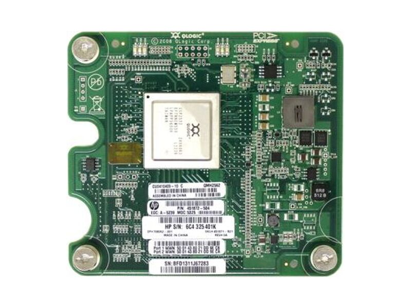 451871-B21  Адаптер HPE QLogic QMH2562 2-port 8Gb PCIe х4/ х8 Fibre Channel HBA for c-Class BladeSystem
