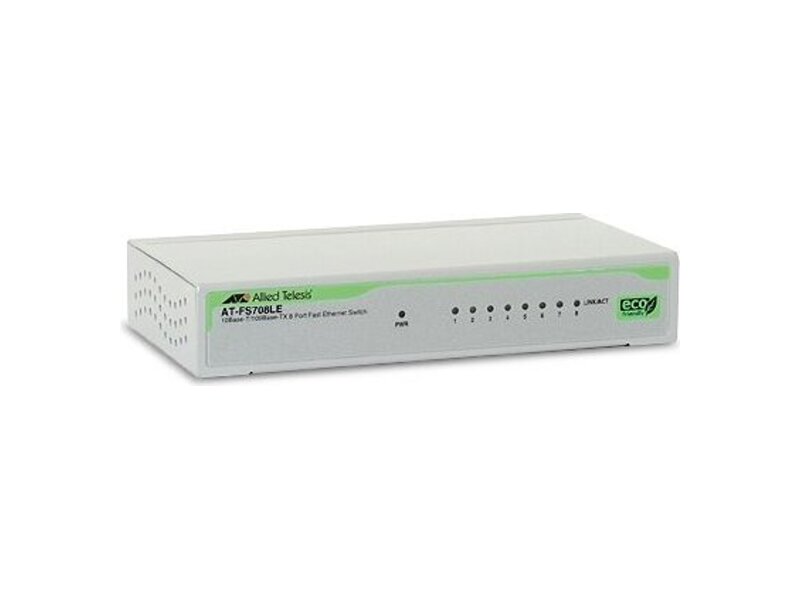 AT-FS708/POE-50  Allied Telesis 8x10/ 100 unmanaged POE switch with 1 SFP uplink