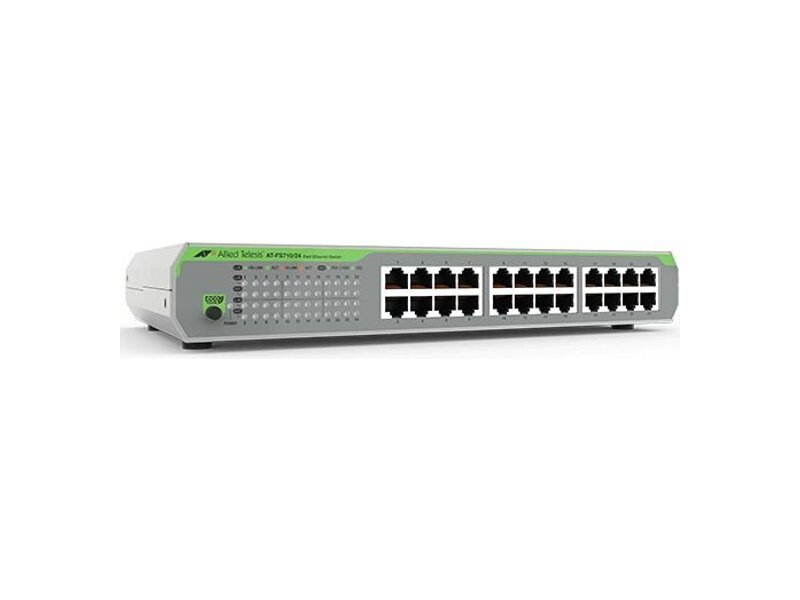 AT-FS710/24-50  Allied Telesis 24x100Mb unmanaged switch with internal PSU, EU Power Cord
