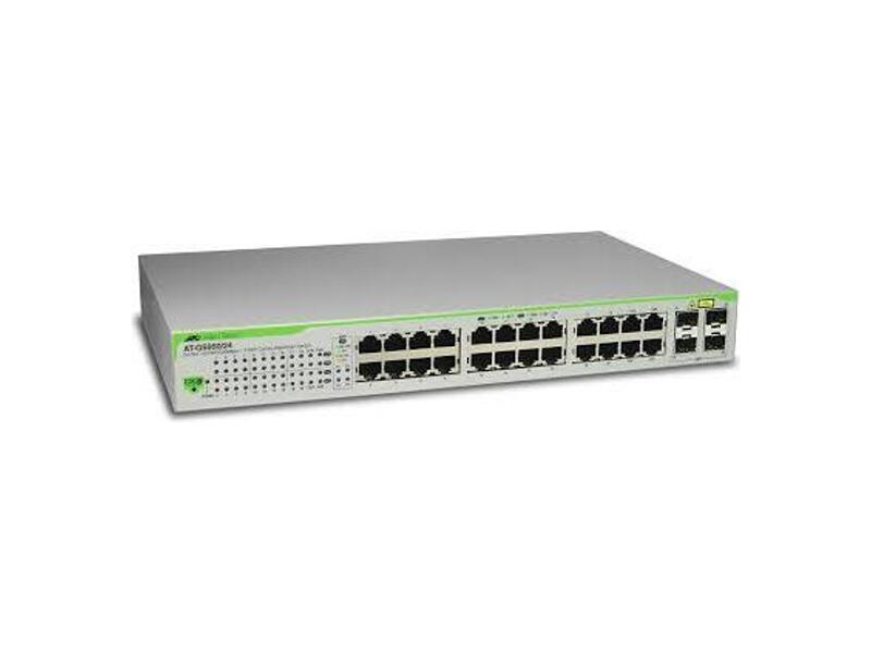 AT-GS910/24-50  Allied Telesis 24x10/ 100/ 1000TX unmanaged switch with internal power supply EU Power Adapter