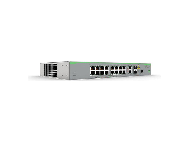 AT-FS980M/18-50  Allied Telesis 16x10/ 100T ports and 2 x combo ports (100/ 1000X SFP or 10/ 100/ 1000T Copper), Fixed AC power supply, EU Power Cord