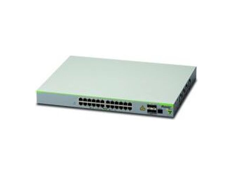 AT-FS980M/28PS-50  Allied Telesis 24x10/ 100T POE+ ports and 4 x 100/ 1000X SFP (2 for Stacking), Fixed AC power supply, EU Power Cord