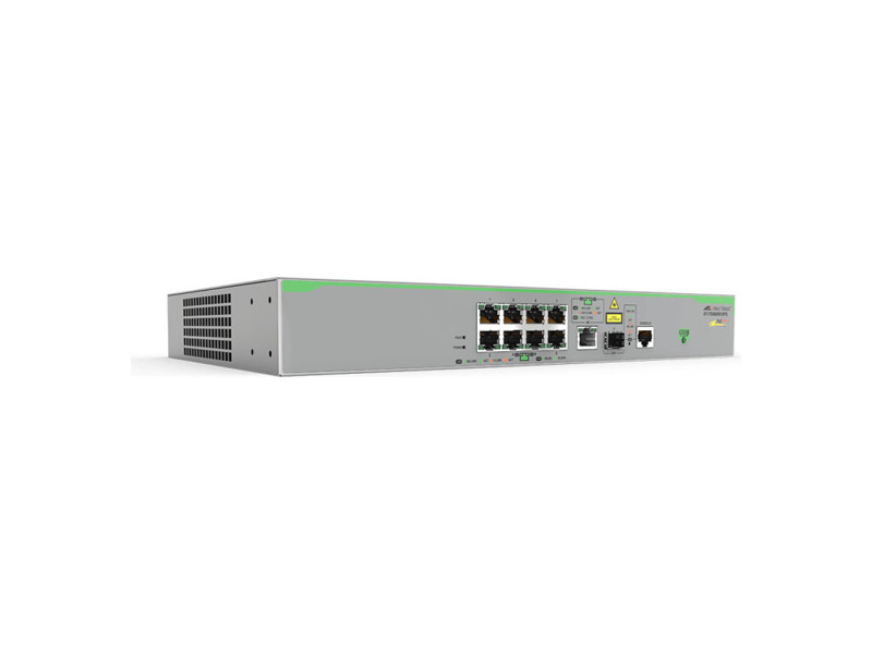 AT-FS980M/9PS-50  Allied Telesis 8x10/ 100T POE+ ports and 1 x combo ports (100/ 1000X SFP or 10/ 100/ 1000T Copper), Fixed AC power supply, EU Power Cord