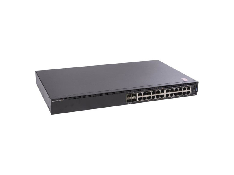N1124P-ON  Коммутатор Dell EMC Switch N1124P-ON, L2, 24 ports RJ45 1GbE, 12 ports PoE/ PoE+, 4 ports SFP+ 10GbE, Stacking 3YPSNBD (210-AJIT)