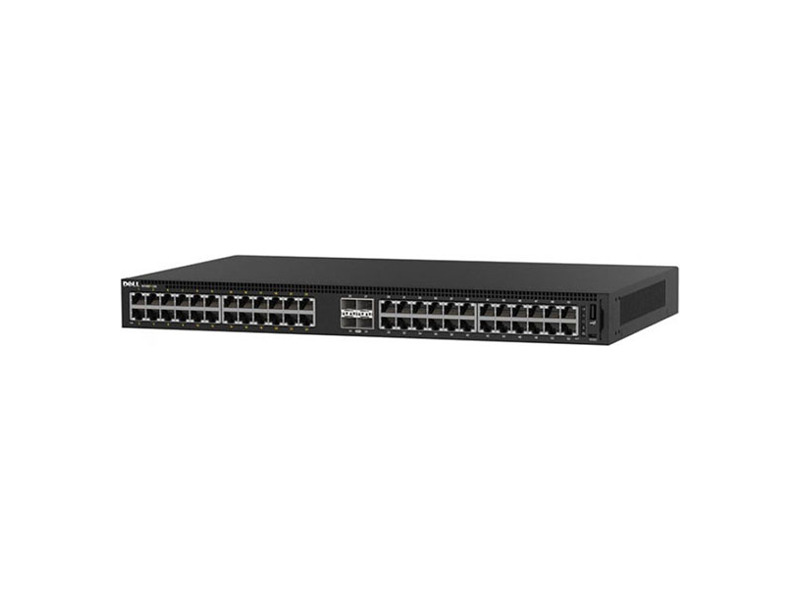 N1148P-ON  Коммутатор Dell EMC Switch N1148P-ON, L2, 48 ports RJ45 1GbE, 24 ports PoE/ PoE+, 4 ports SFP+ 10GbE, Stacking 3YPSNBD (210-AJIV)
