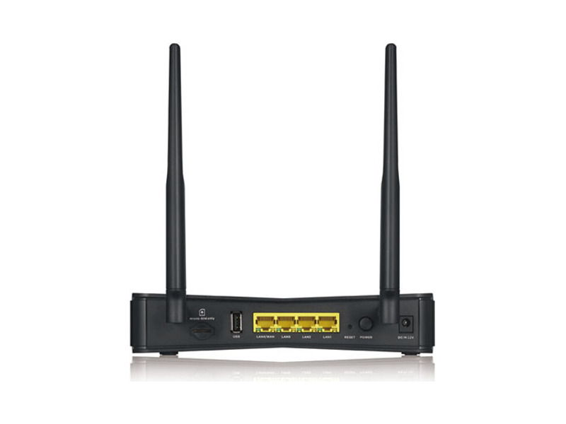 LTE3301-PLUS-EU01V1F  Маршрутизатор Zyxel LTE3301-PLUS LTE Cat.6 Wi-Fi (вставляется сим-карта), 802.11ac (2, 4 и 5 ГГц) до 300+867 Мбит/ с, поддержка LTE/ 3G/ 2G, 2 разъема SMA-F для подключения внешних LTE антенн, 4xLAN GE (1 1
