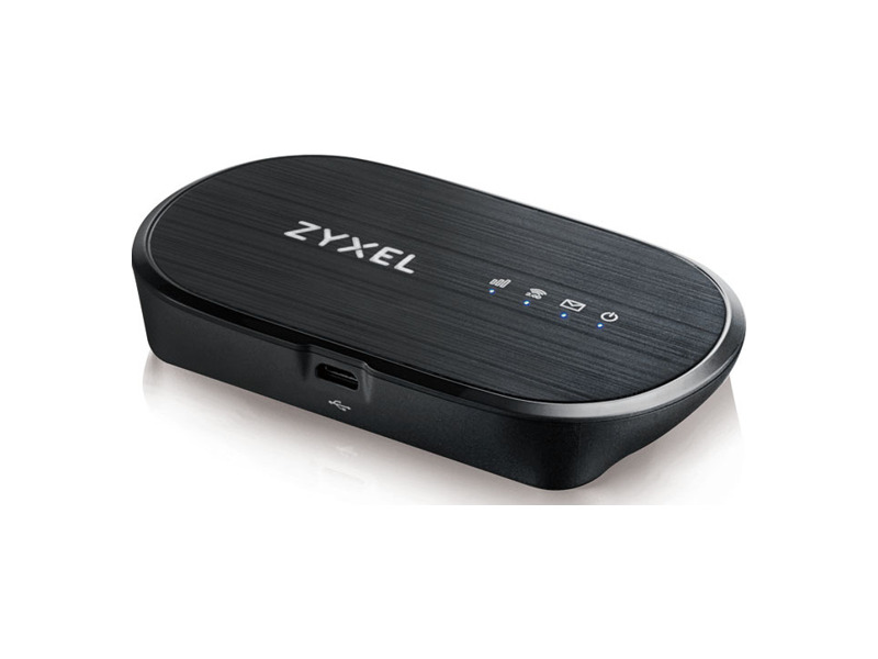 WAH7601-EUZNV1F  Маршрутизатор Zyxel WAH7601 LTE Cat.4 Wi-Fi (вставляется сим-карта), 802.11n (2, 4 ГГц) до 300 Мбит/ с, беспроводной, поддержка LTE/ 4G/ 3G/ 2G, питание micro USB, батарея до 8 часов