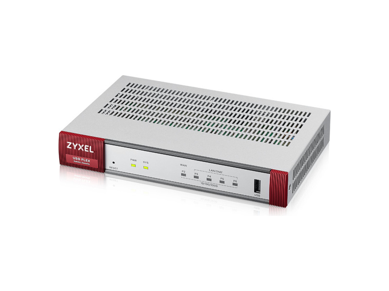 USGFLEX100-RU0102F  Межсетевой экран Zyxel ZyWALL USG FLEX 100 с набором подписок на 1 год (AS, AV, CF, IDP), 2xWAN GE (1xRJ-45 и 1xSFP), 4xLAN/ DMZ GE, 1xUSB3.0, AP Controller (8/ 24)