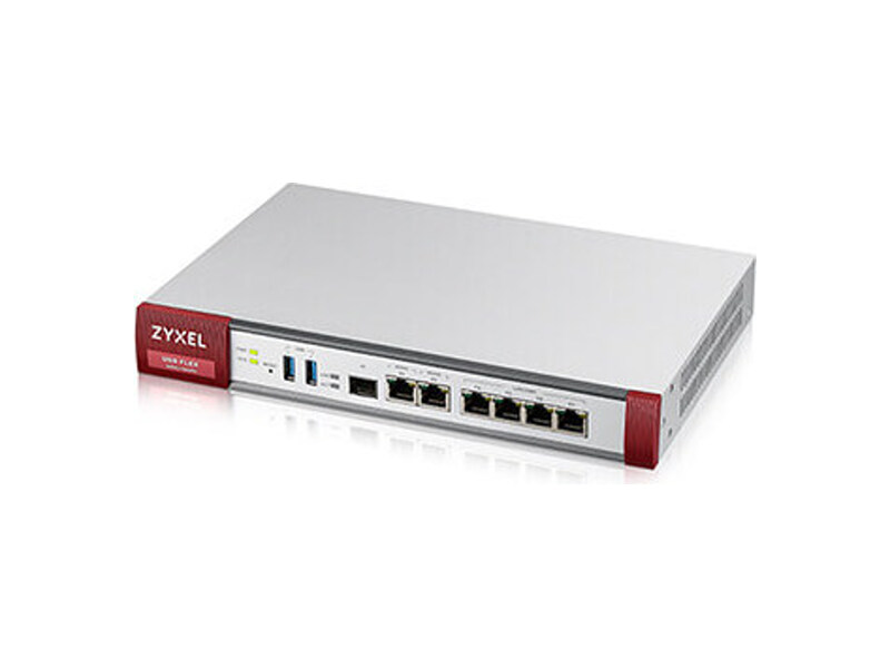 USGFLEX200-RU0102F  Межсетевой экран Zyxel ZyWALL USG FLEX 200 с набором подписок на 1 год (AS, AV, CF, IDP), Rack, 3xWAN GE (2xRJ-45 и 1xSFP), 4xLAN/ DMZ GE, 2xUSB3.0, AP Controller (8/ 40)