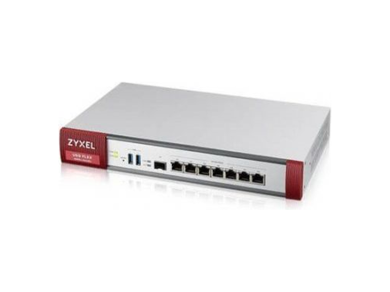 USGFLEX500-RU0102F  Межсетевой экран Zyxel ZyWALL USG FLEX 500 firewall with 1 year subscription set (AS, AV, CF, IDP), Rack, 7 configurable (LAN / WAN) ports GE, 1xSFP, 2xUSB3.0, AP Controller (8/ 72), Device HA Pro