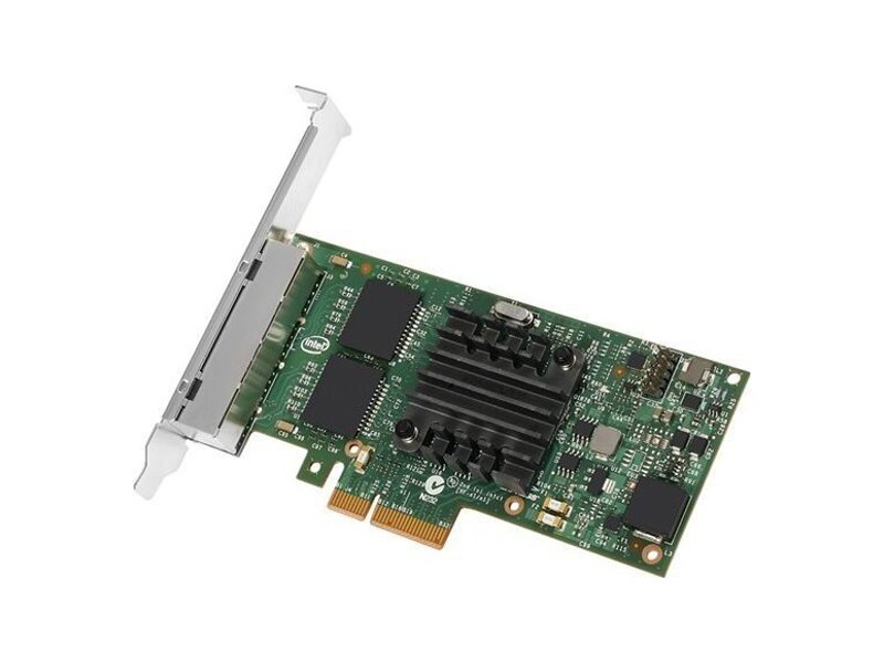 I350T4V2BLK  Адаптер Intel Ethernet I350-T4V2 (PCI-E 2.1 x4, Quad Port, Gigabit Ethernet, Cat.-5)