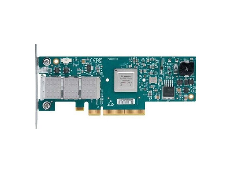 MCX313A-BCBT  Адаптер Mellanox MCX313A-BCBT ConnectX-3 EN network interface card, 40GbE, single-port QSFP, PCIe3.0 x8 8GT/ s, tall bracket, RoHS R6