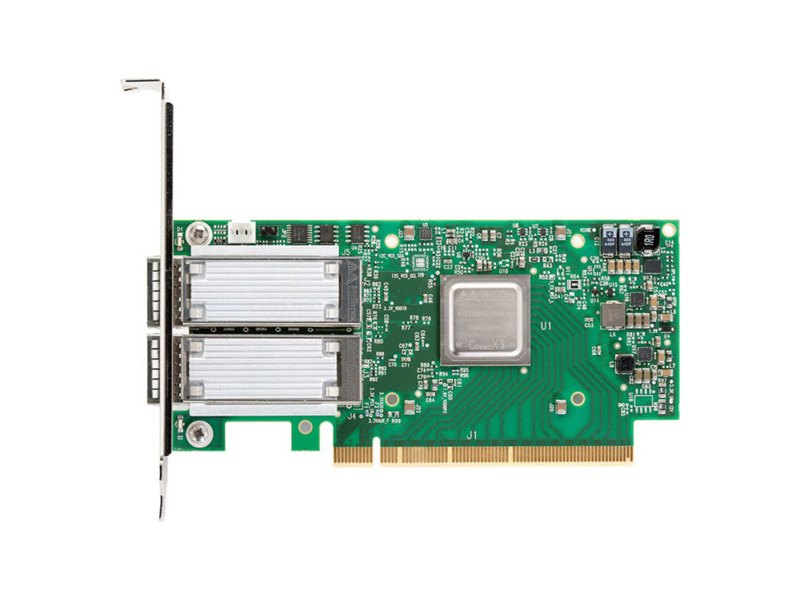 MCX556A-EDAT  Адаптер Mellanox MCX556A-EDAT ConnectX-5 Ex VPI adapter card, EDR IB (100Gb/ s) and 100GbE, dual-port QSFP28, PCIe4.0 x16, tall bracket