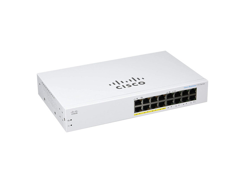 CBS110-16PP-EU  Коммутатор 16-портовый Cisco CBS110 Unmanaged 16-port GE, Partial PoE