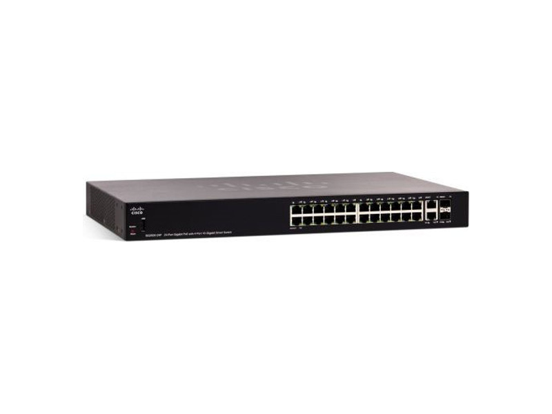 SG250X-24-K9-EU  Коммутатор 24-портовый Cisco SG250X-24 24-Port Gigabit Smart Switch with 10G Uplinks