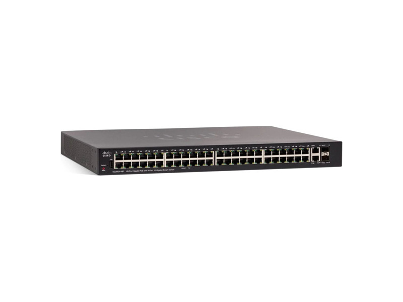 SG250X-48P-K9-EU  Коммутатор 48-портовый Cisco SG250X-48P 48-Port Gigabit PoE Smart Switch with 10G Uplinks